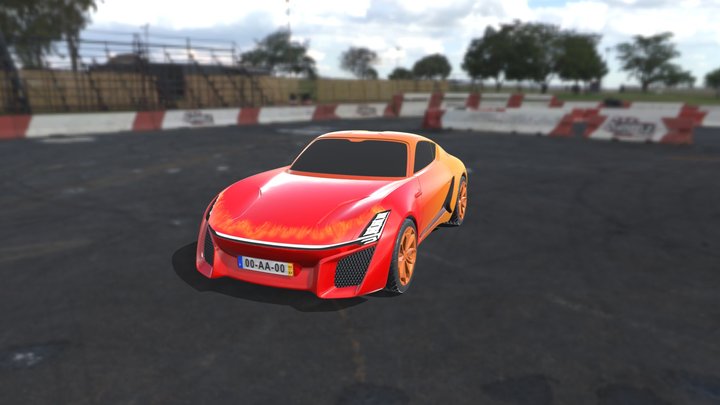 Car X-TAON Texture 3D Model