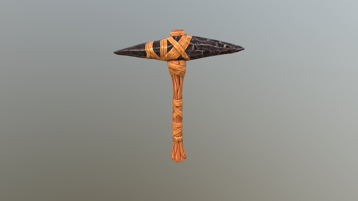 Stone Pick Middle Poly 3D Model