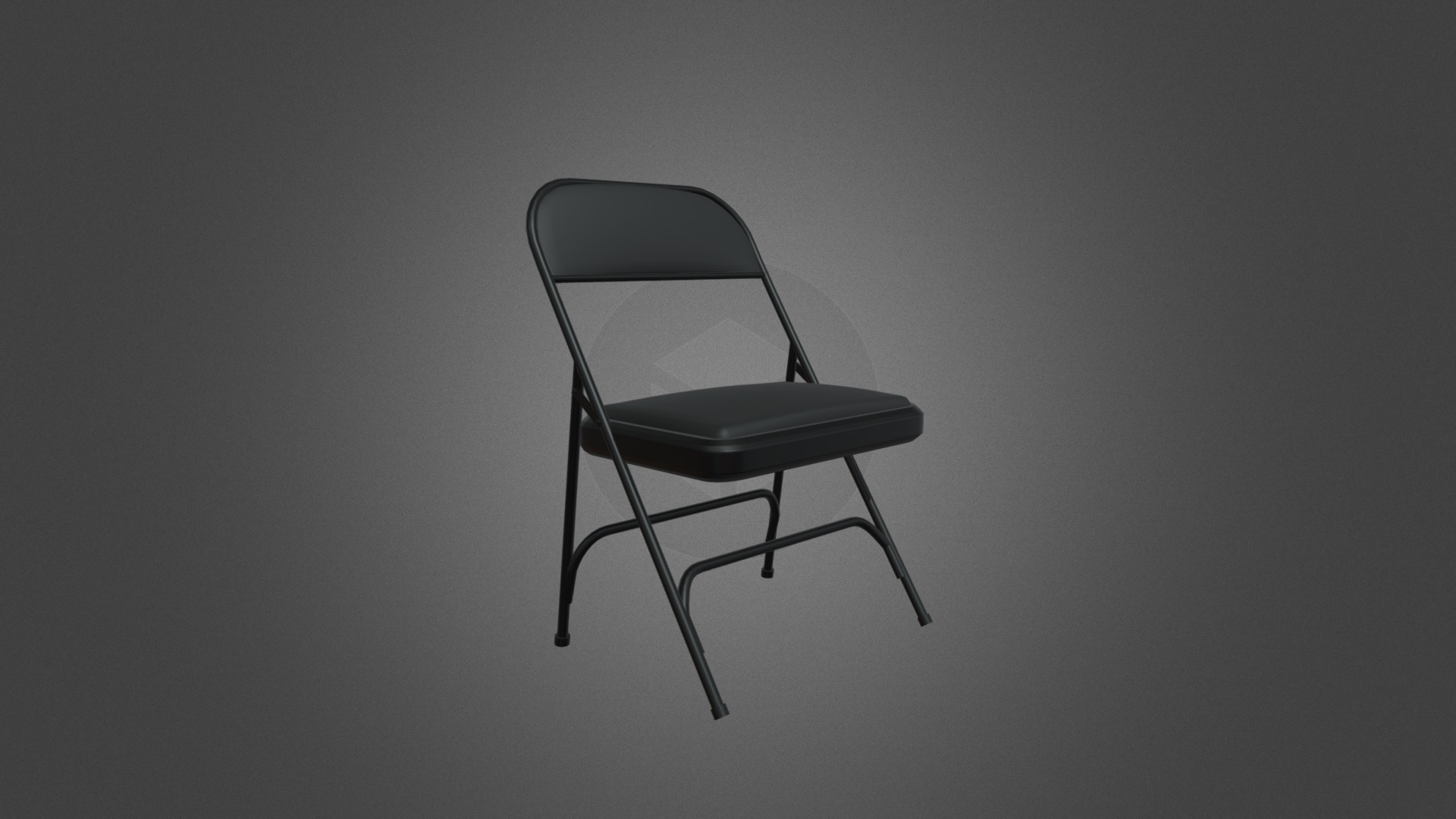 3D model Folding Chair Hire - This is a 3D model of the Folding Chair Hire. The 3D model is about a chair against a wall.