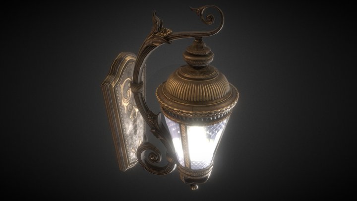 CLASSICAL OUTDOOR WALL LAMP -Model 01- 3D Model