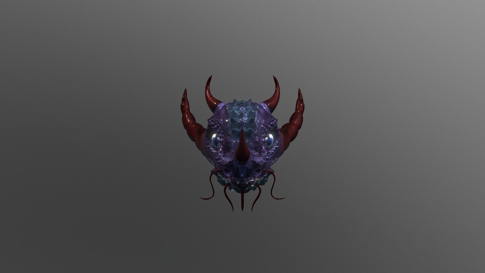 Dragon Bust 2 "Whiskers" 3D model by Gecko (TheGeckoGamer) [dc55012] Sketchfab