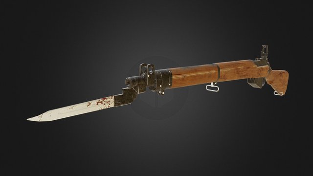 Lee Enfield Rifle 3D Model