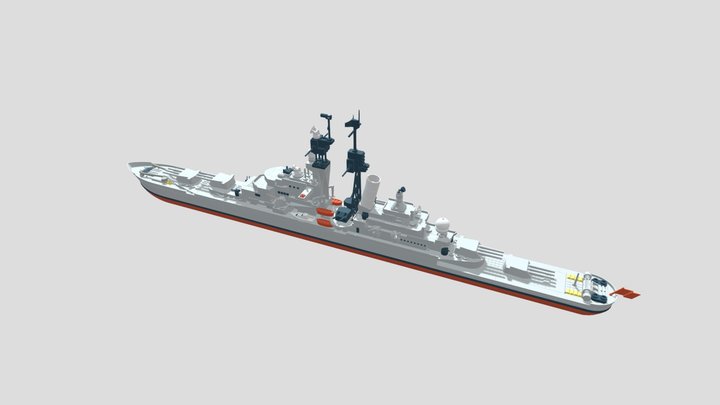 Crucero Pesado Almirante Grau 3D Model