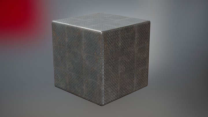 Metal Plate Texture 3D Model