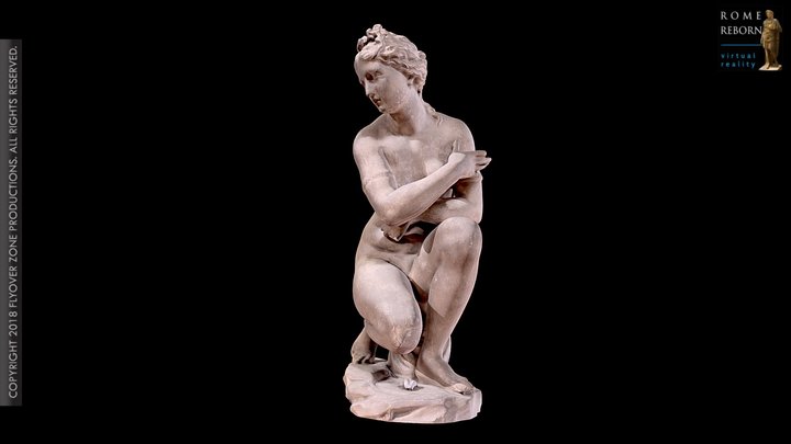 3D rendering of Aphrodite Crouching