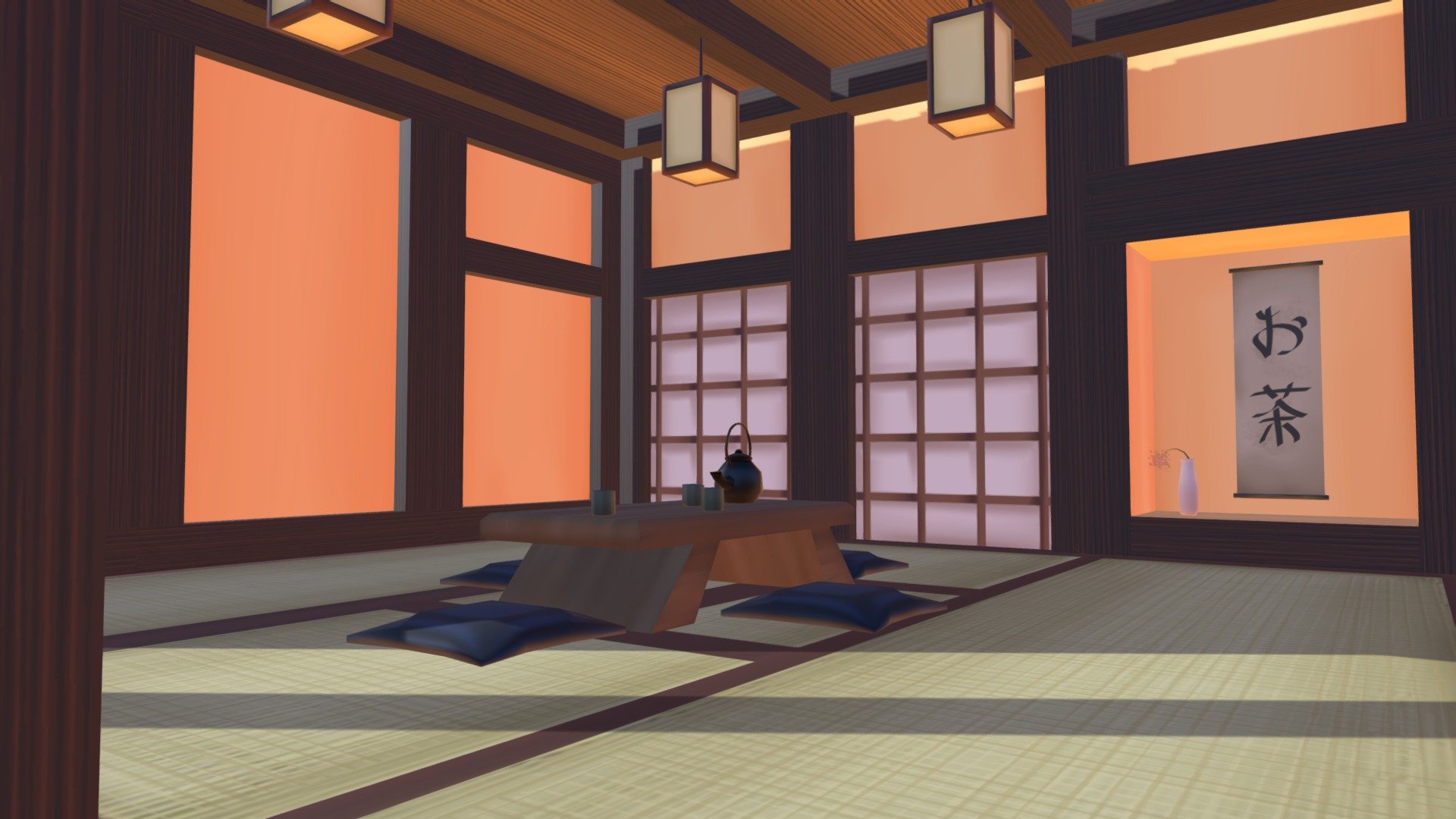 Environment Traditional Japanese Tea Room Download Free 3D model by ZoeChuiYan