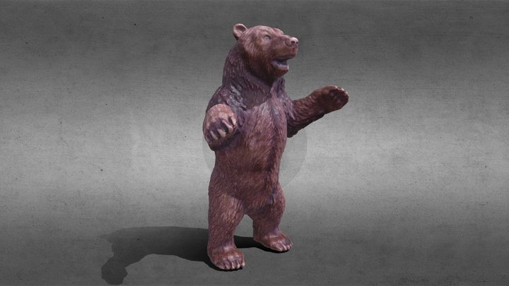 Toy Grizzly bear 3D Model