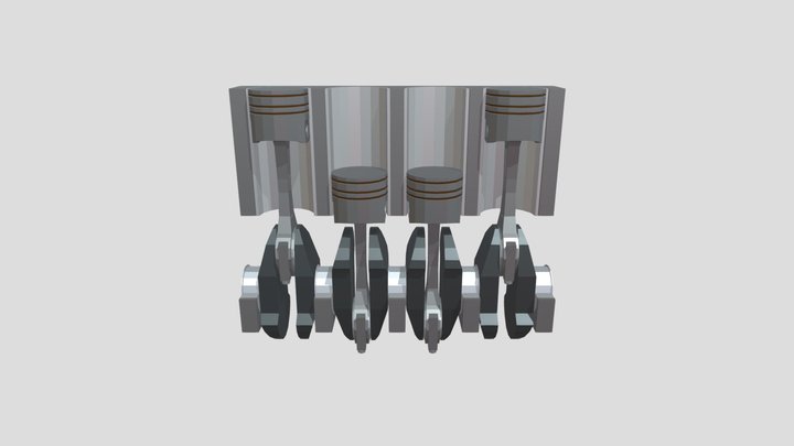 Engine Work Animation - Low Poly 3D Model
