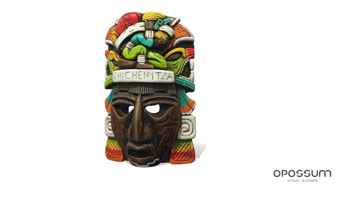Mayan face mask Souvenir - 2 3D Model
