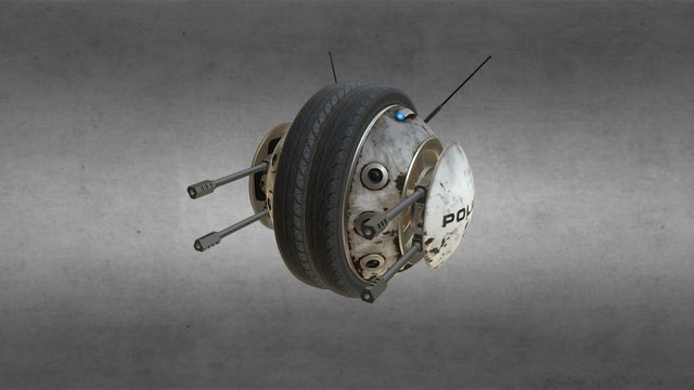 Police Drone 3D Model