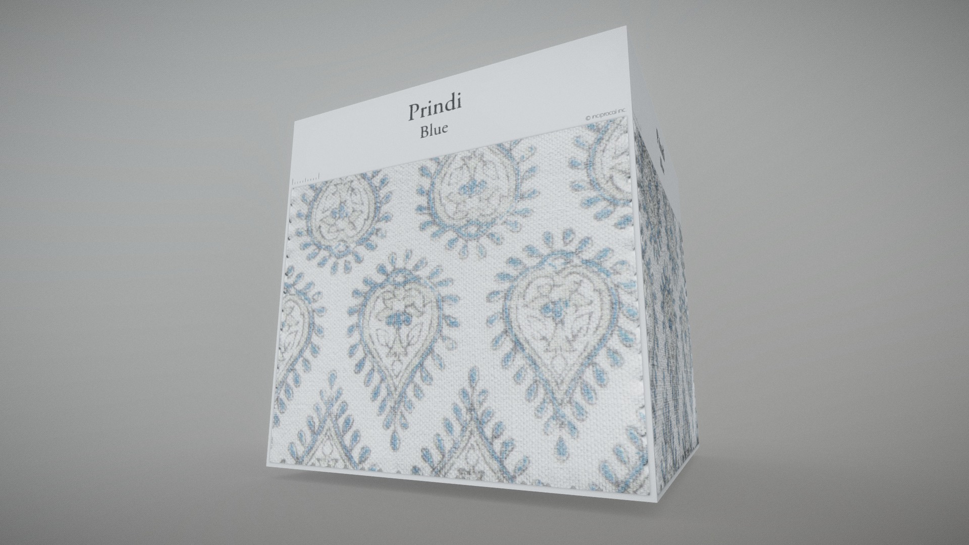 3D model Prindi (Blue) - This is a 3D model of the Prindi (Blue). The 3D model is about a piece of paper with a drawing on it.