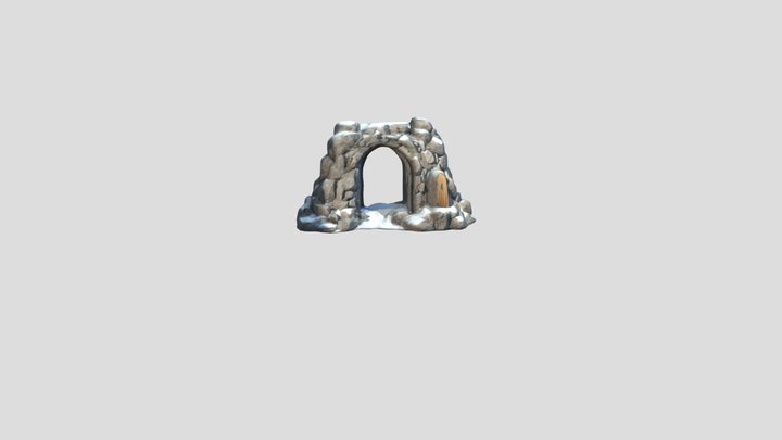 Snow Rock Giant Door 3D Model