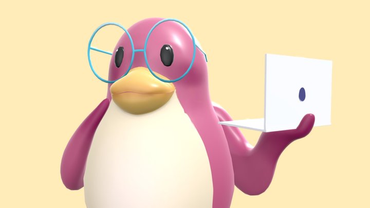 Student Penguin 3D Model