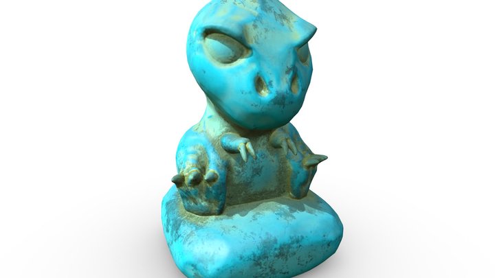Speed Sculpt - Tiny Dino Statue 3D Model