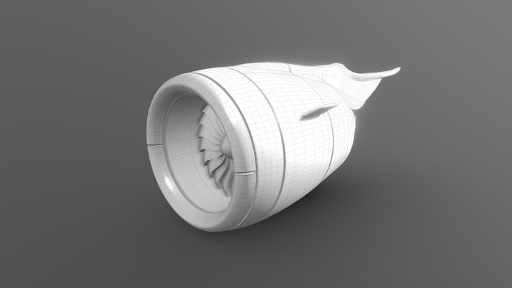 Jet Engine for 3D printing 3D Model
