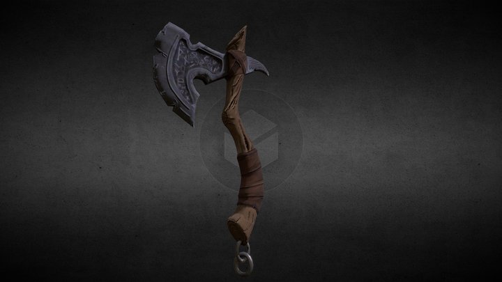 Rune Axe 3D Model
