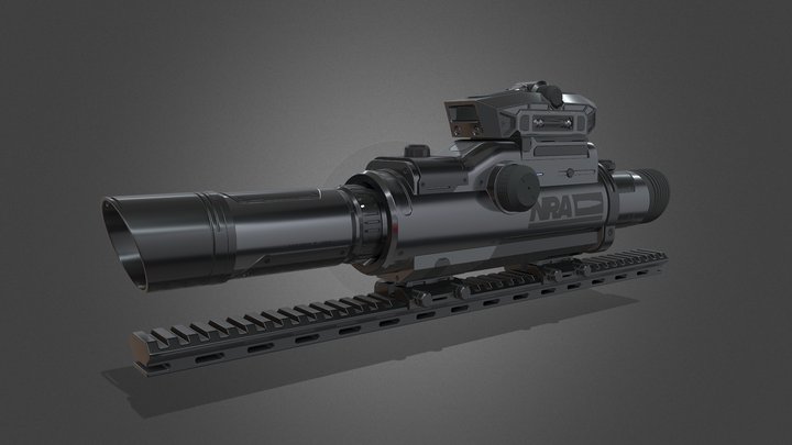 Sci-fi Sniper Scope 3D Model