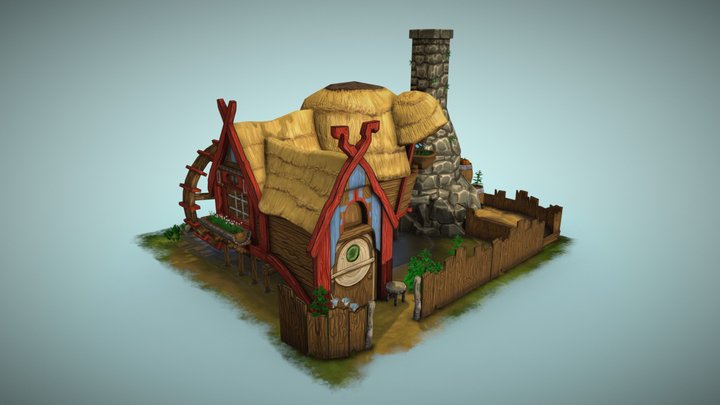 Elvenar Halfling Farm 3D Model