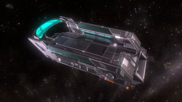 Sci-Fi Transport Platform 3D Model