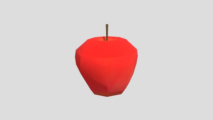 Apple LowPoly 3D Model