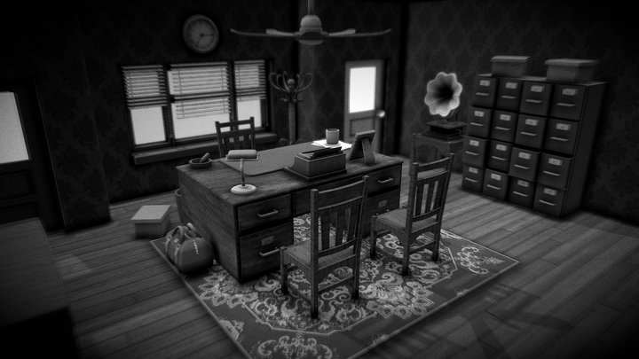 Detective's Room 3D Model