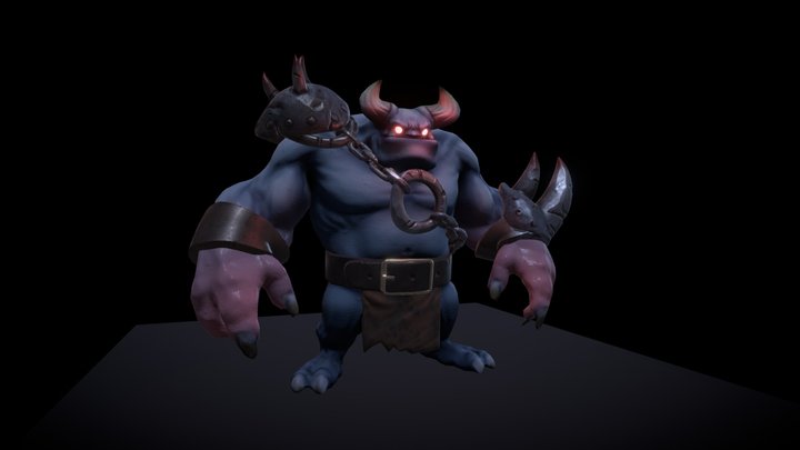 Orc with red eyes 3D Model