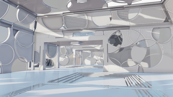 Futuristic Interior 3010 3D Model