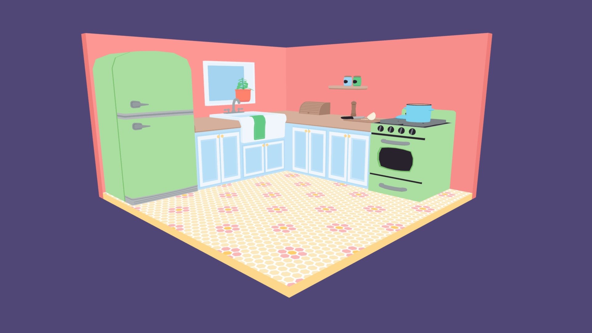 Retro Inspired Kitchen