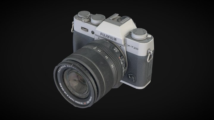 FUJIFILM X-T20 Camera with 18-55mm – Gratis 3D-model STL