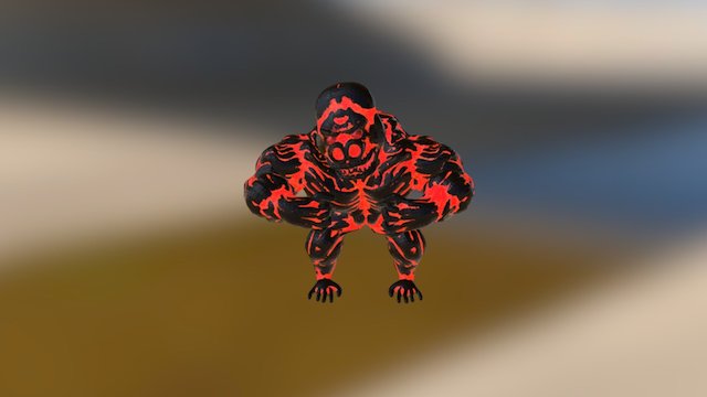 Lava Gorilla 3D Model