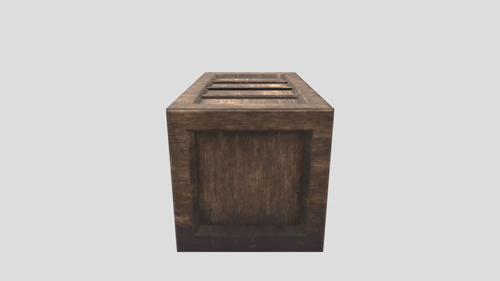 wooden crate from Substance 3D Model