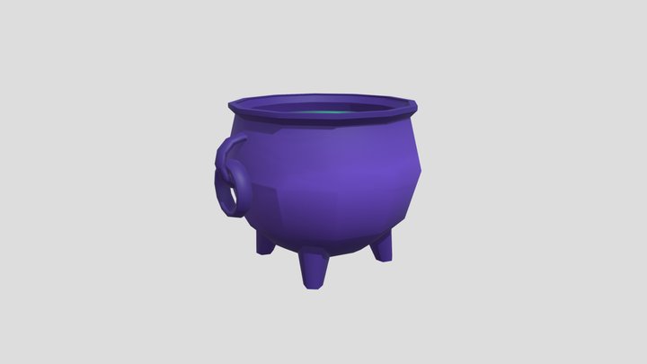 Low Poly Cauldron 3D Model