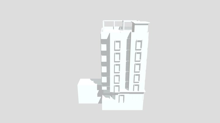 Apartment Building 2 3D Model