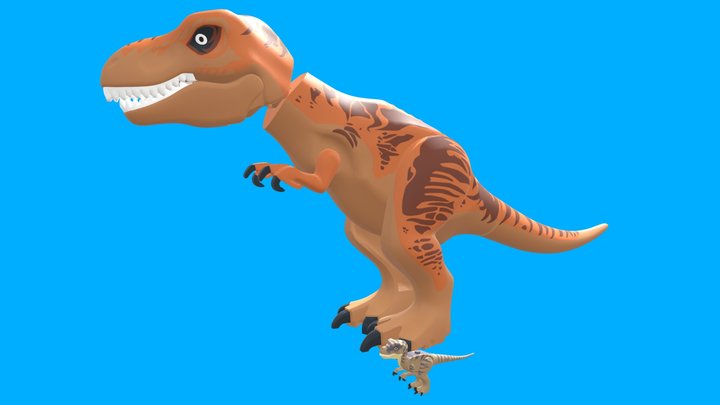LEGO TREX AND JUVENILE 3D Model