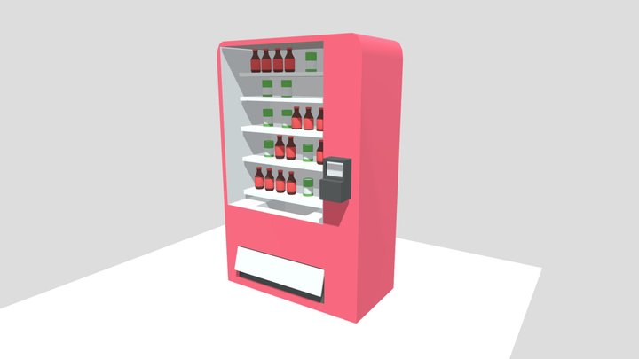 vending machine with drinks 3D Model