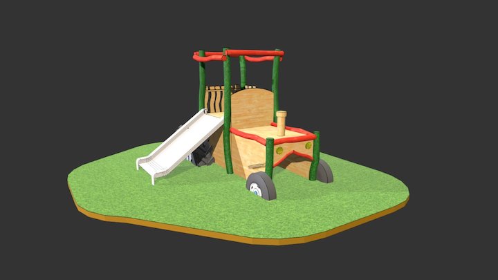 Playground Tractor 3D Model