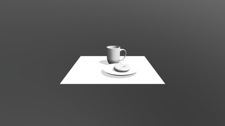 Donuts And Coffie 3D Model