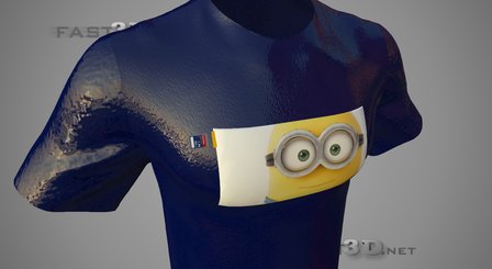 T-Shirt screen with card reader 3D Model