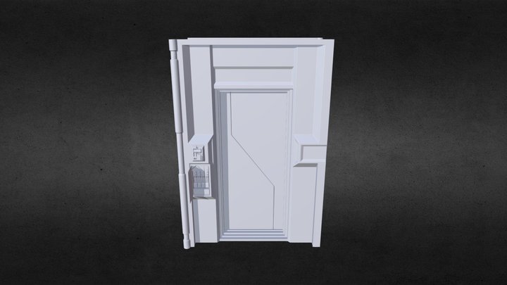 Detailed Door (made for modular purposes) 3D Model