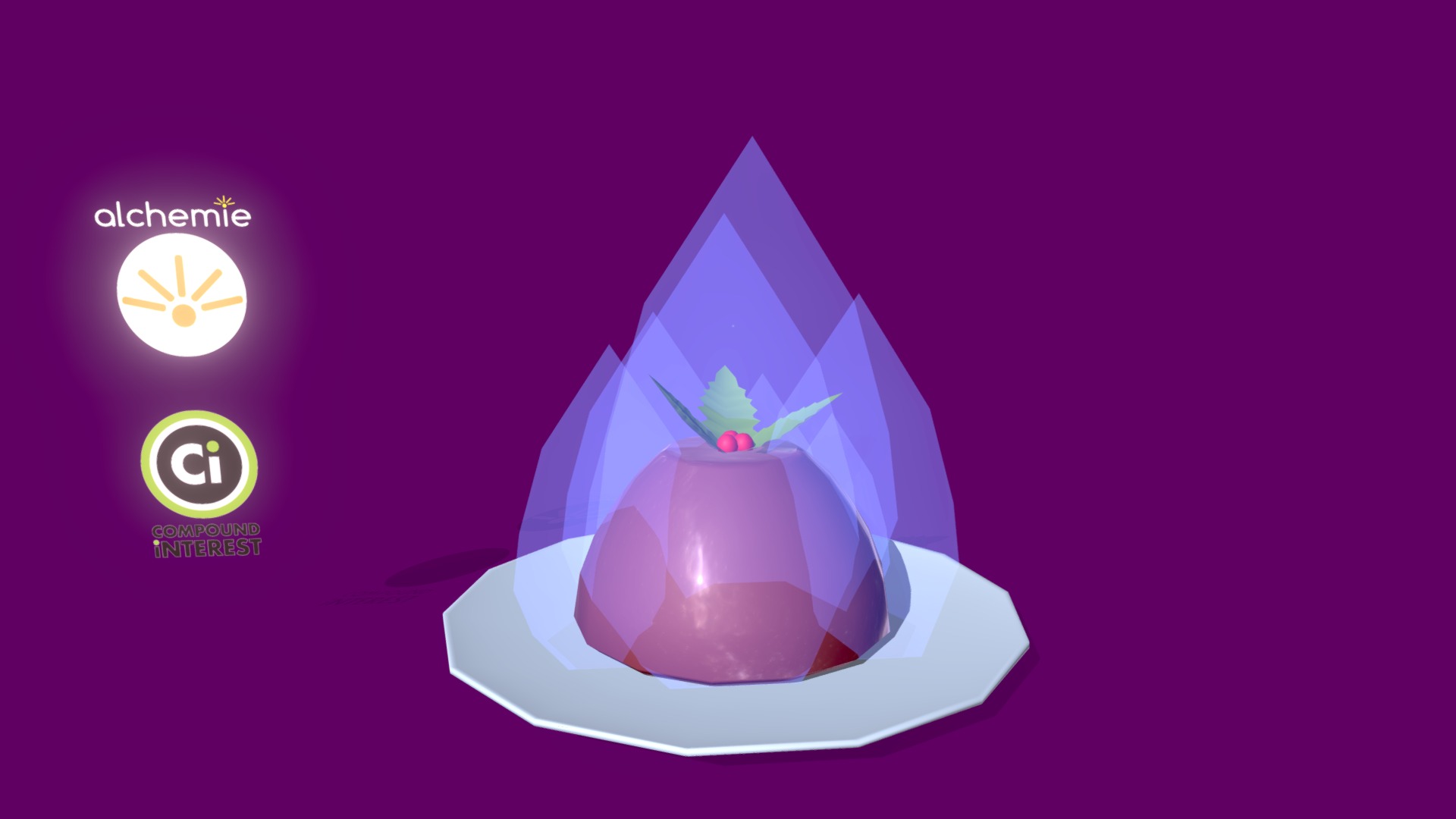 3D model Flaming Pudding – Compound Interest - This is a 3D model of the Flaming Pudding - Compound Interest. The 3D model is about icon.