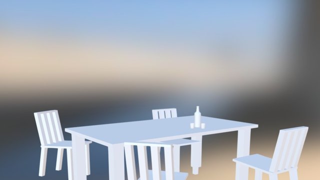 Table&chairs-v1 3D Model