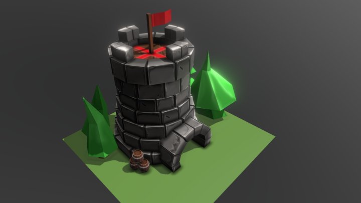 Warcraft 2 Tower 3D Model