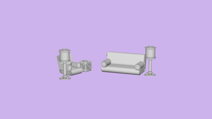 Furniture Setup (Without Textures) 3D Model