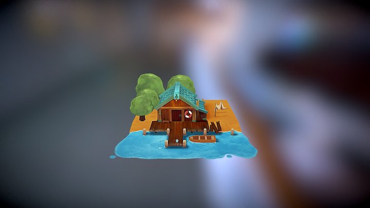 Fisherman Hut F 3D Model