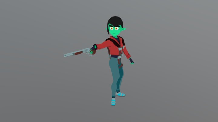 Character Design Final: Needle, Goblin Soldier 3D Model