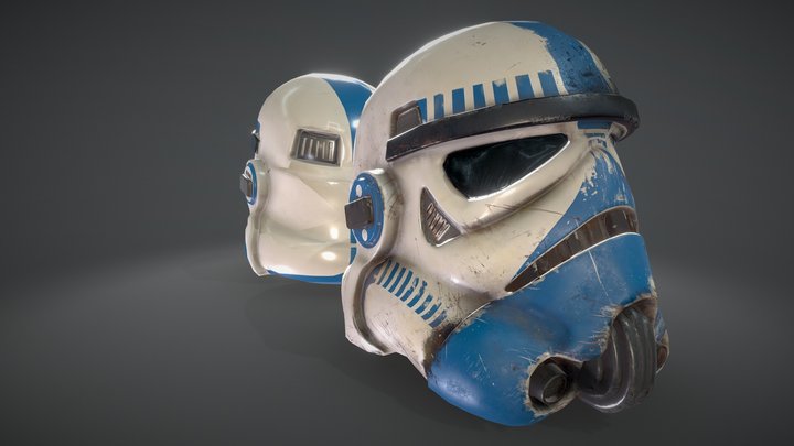 PBR StormTrooper helmets 3D Model