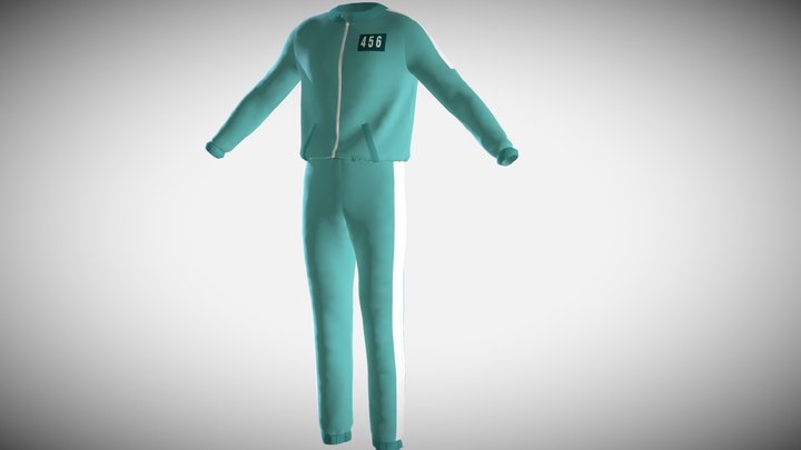 Squid Games Series Player Uniform 456 3D Model