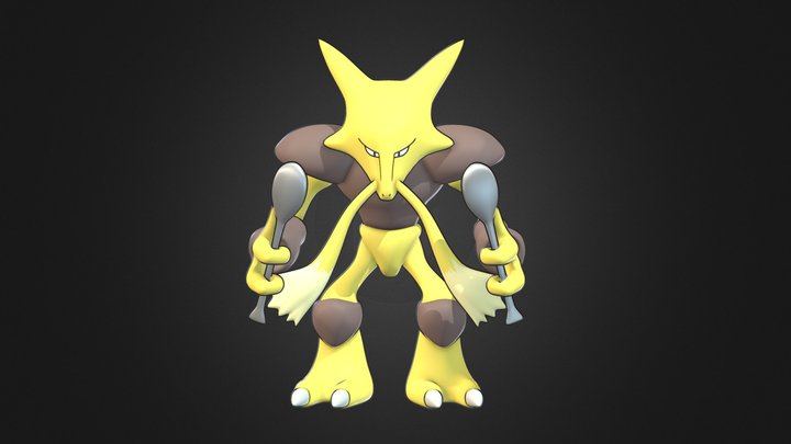 Pokemon Abra Kadabra Alakazam 3D model 3D printable