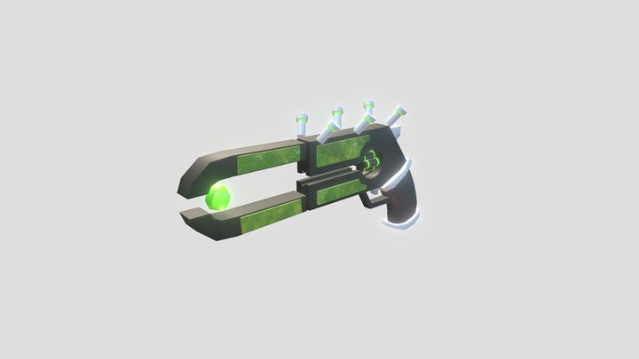 Low-Polly Sci-Fi Charge Rifle – Gratis 3D-model STL