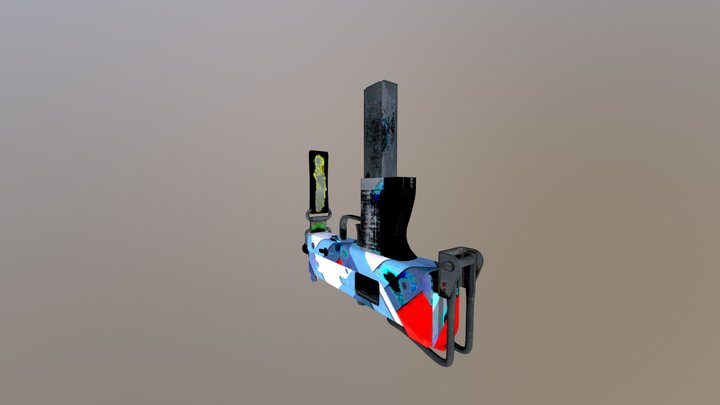 Mac 10 | Ceramics [CS:GO] 3D Model
